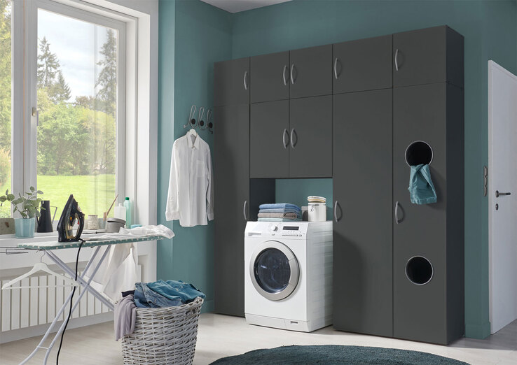 Aufsatzschrank Multiraumkonzept 80x40x54 cm grau