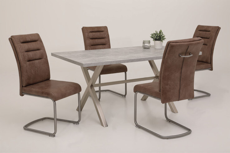 Esszimmerstuhl PAULA 2er Set braun