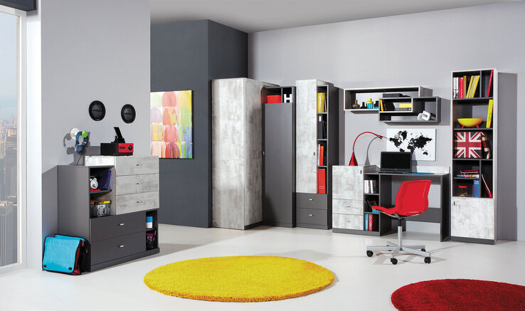 Regal Tablo Graphit/Enigma 45 x 195 x 40 cm