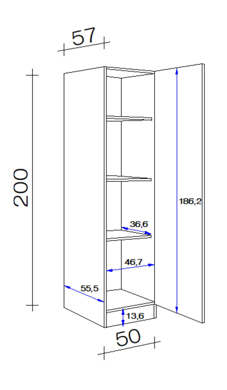 Geschirrschrank Lucca Weiß