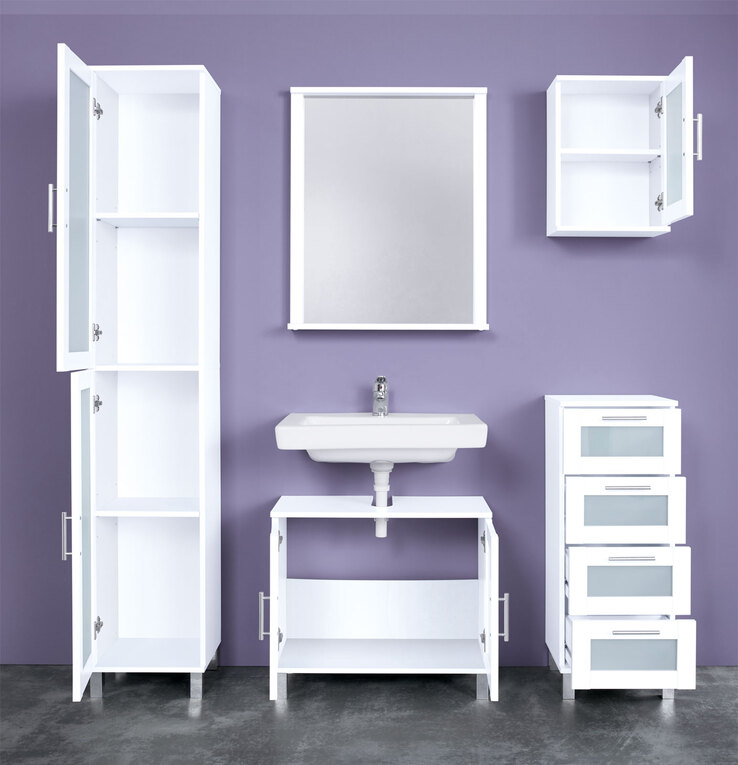 Hochschrank Orlando Weiß ca. 35 x 188 x 33 cm
