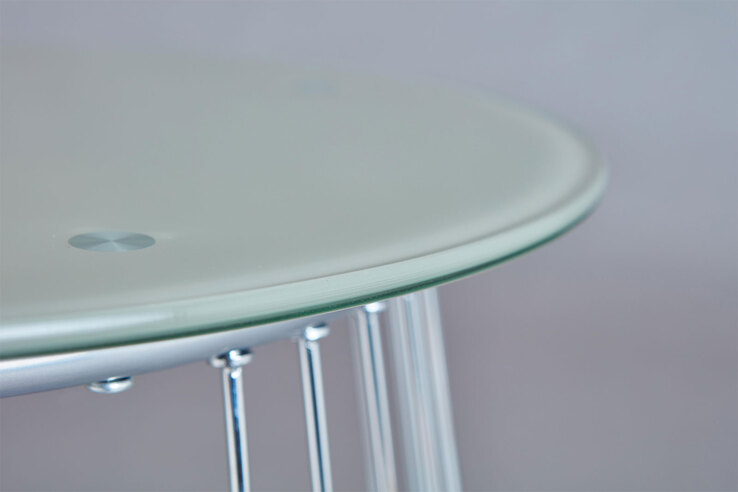 Couchtisch Elias Cappuccino/Metall Silberfarbig 50 x 50 x 50 cm