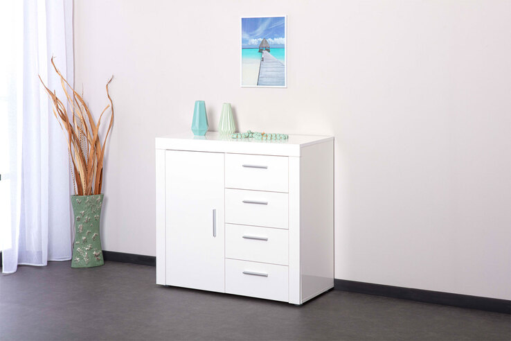 Kommode Klaus weiß 94 x 86 cm