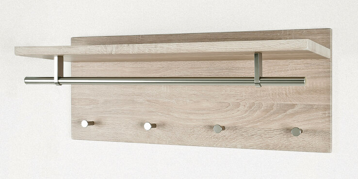 Wandgarderobe Pablo 3 Sonoma-Eiche-Dekor 75 x 30 cm