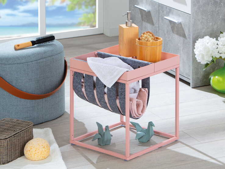 Beistelltisch Till MAGAZIN 35 x 40 x 35 cm Metall rosa