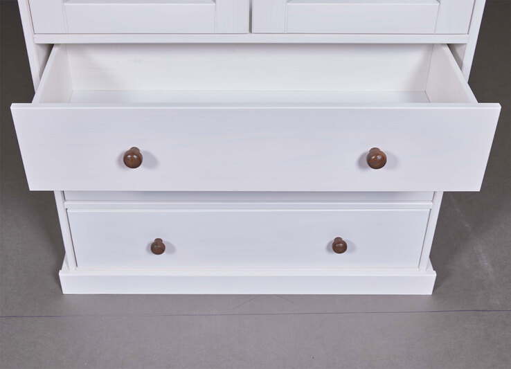 Vitrine Jacob Kiefer massiv lackiert 90 x 190 x 38,4 cm