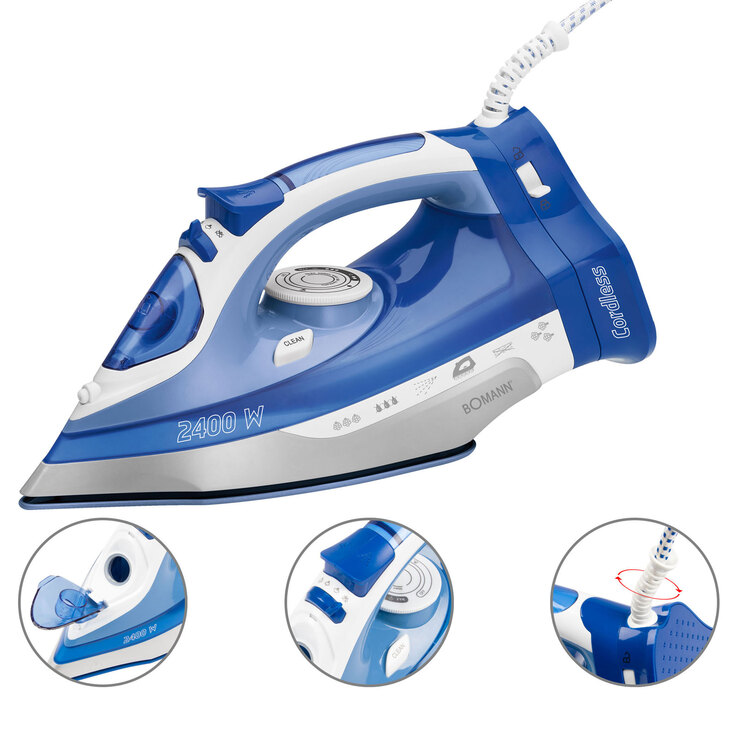 BOMANN Dampfbügeleisen DB 6006 CB kabellos blau
