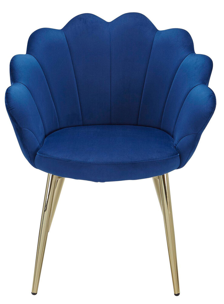 Sessel Tulpe Samt blau
