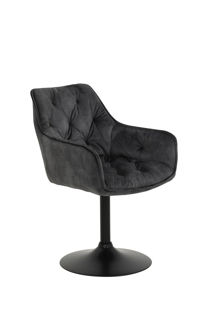 Stuhl BIRTE, Samtvelour Vintage Anthrazit