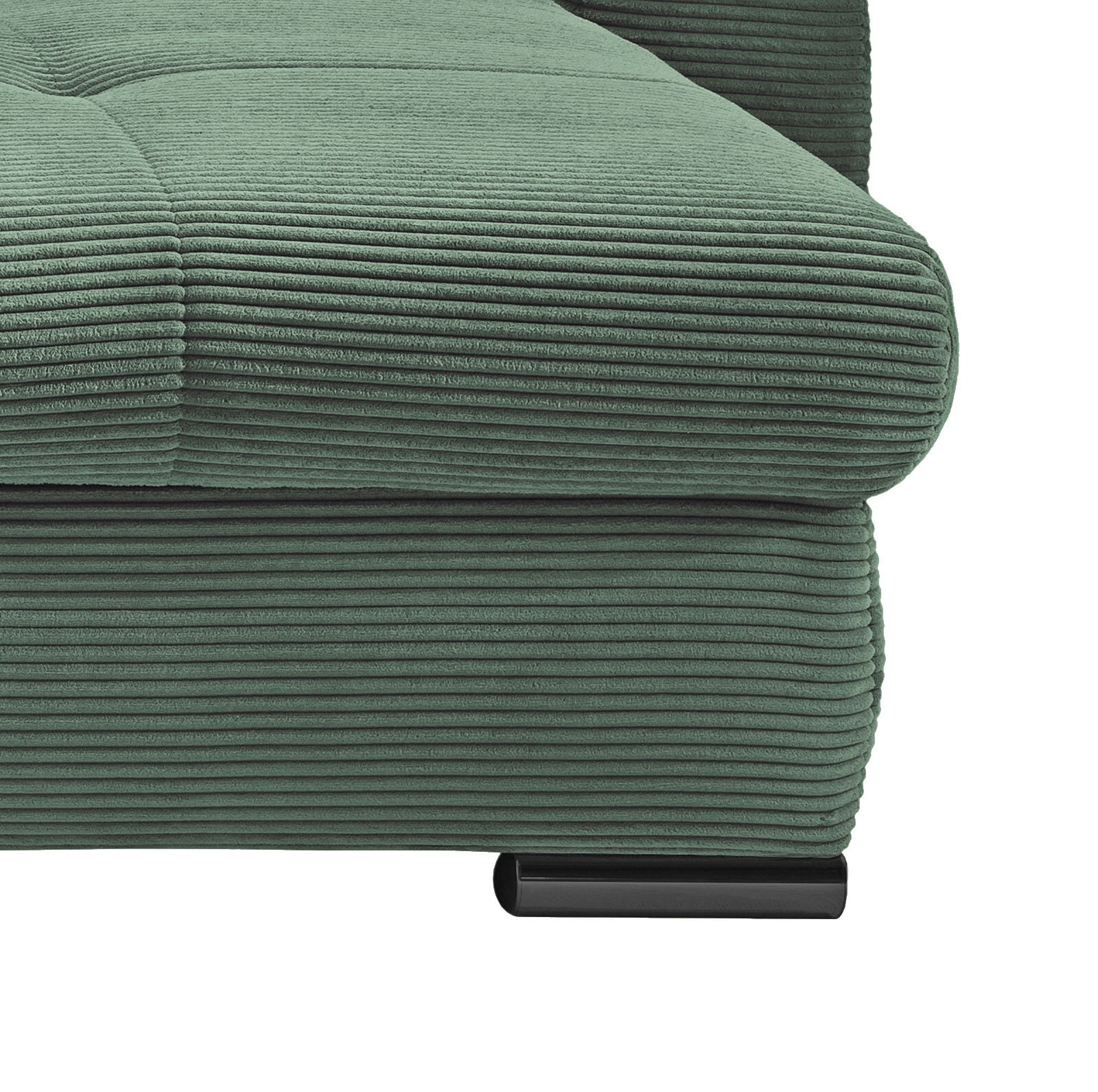 Ecksofa Federico 188 x 302 cm Cord Bezug moosgrün