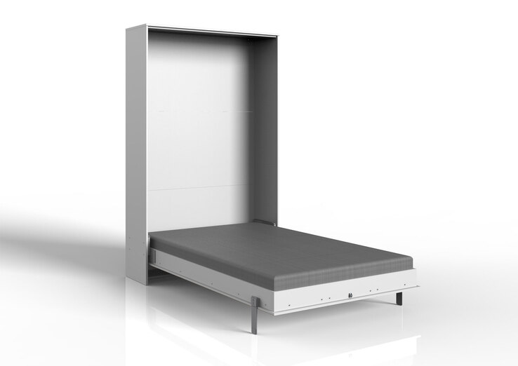 Wandklappbett Juist vertikal Weiß 132x213x43 cm