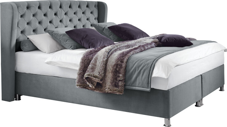 Komfort-Polsterbett Diamond Grau 180x200 cm
