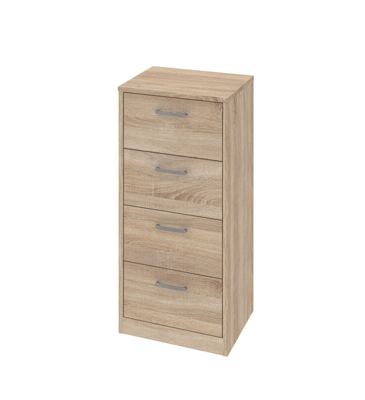 Kommode Mega Typ 139 Eiche-Sägerau-Dekor 38,1 x 84,8 x 36,5 cm