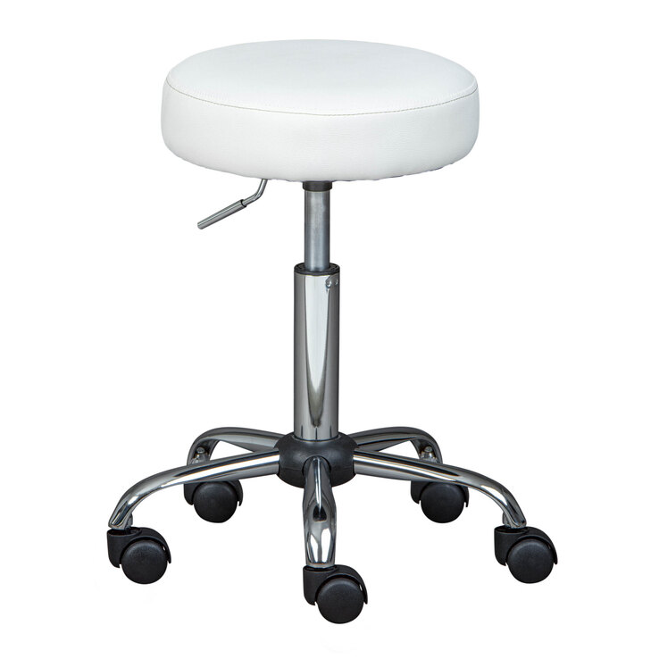 Hocker Dieter weiß 33 x 50-66 x 33 cm