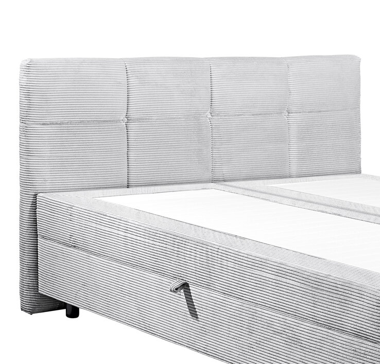 Polsterbett Tijuana 180x117x225 cm Bezug Cord grau
