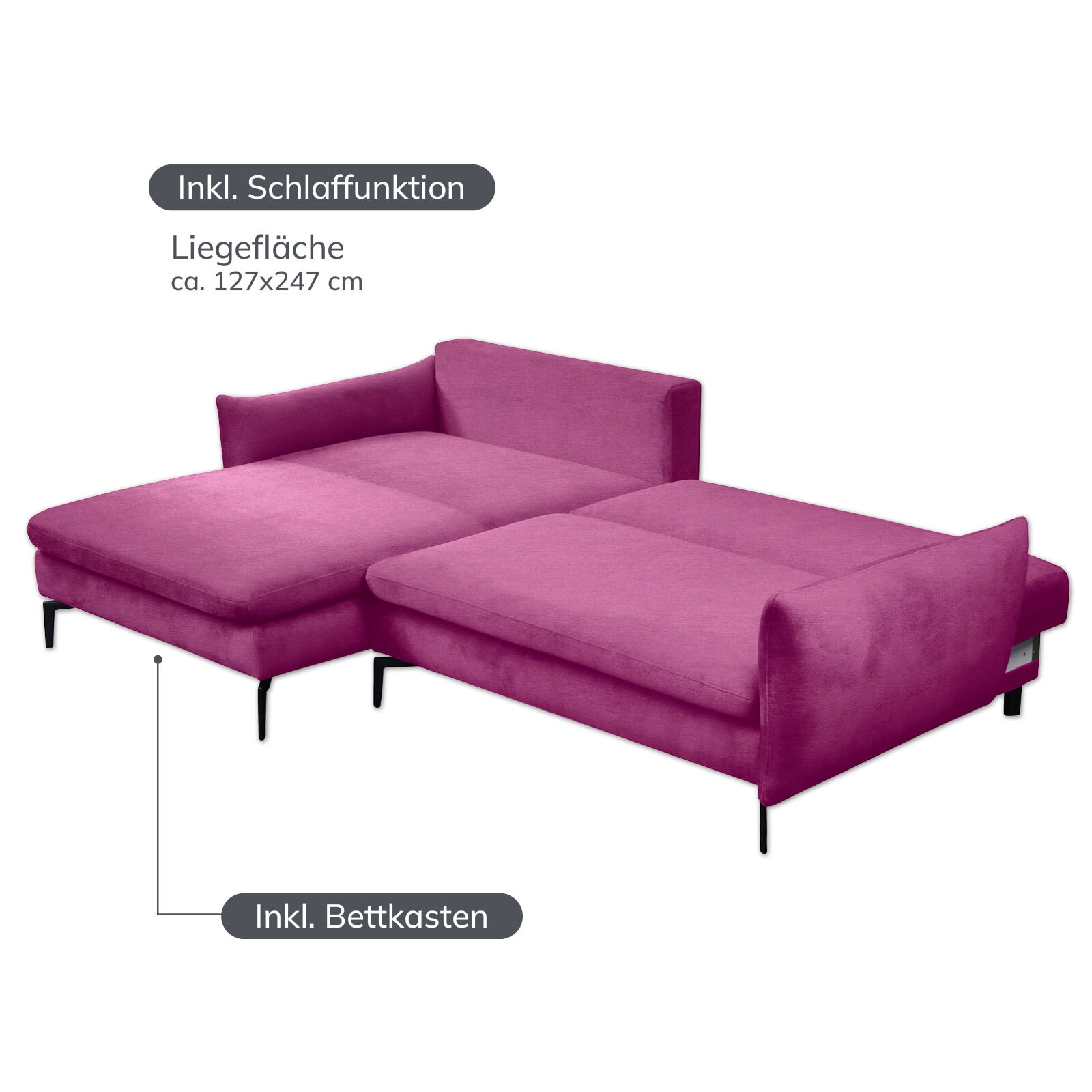 Ecksofa Fira 185x280cm 