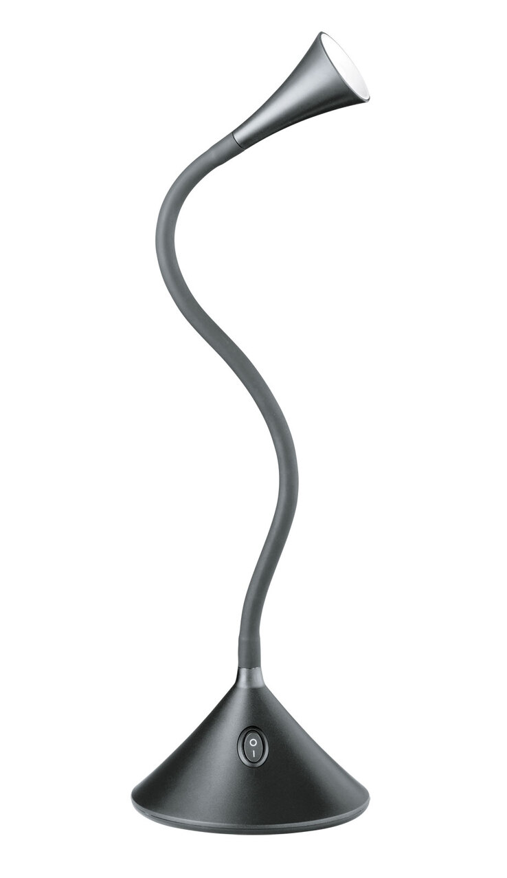 LED Bettlampe Viper schwarz 11cm 31cm Kunststoff verstellbar