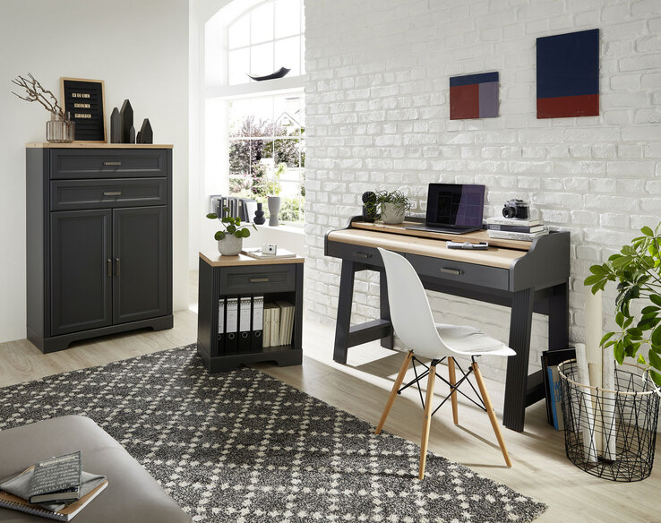 Rollcontainer Jasmin Graphit/Artisan Eiche NB