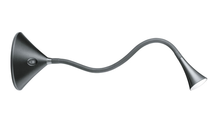 LED Bettlampe Viper schwarz 11cm 31cm Kunststoff verstellbar