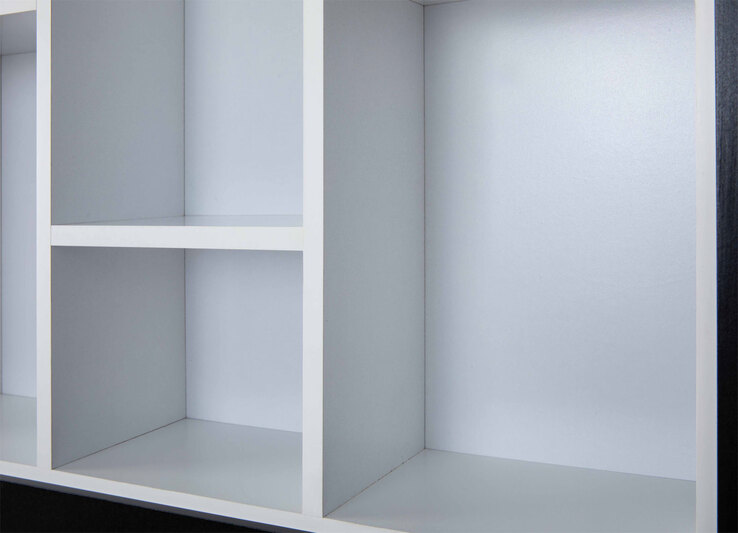 Sammlervitrine Lenny Schwarz/Weiß 66,5x66,5x13,7 cm