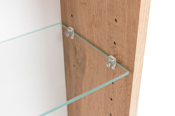 Spiegelschrank Gent weiß/braun B/H/T 60x64x20 cm