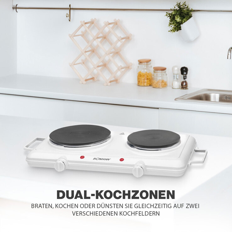 BOMANN Doppelkochplatte DKP 5028 CB weiß