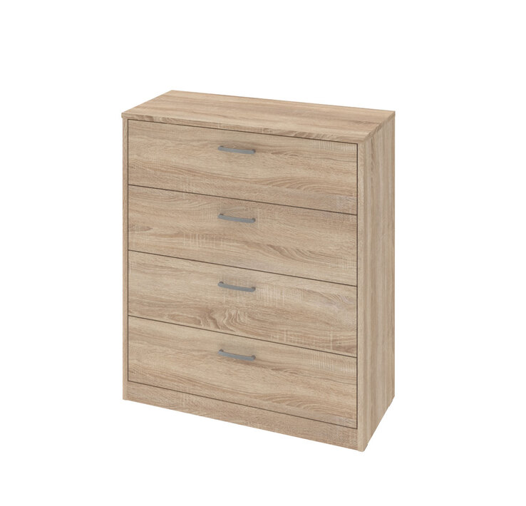 Kommode Mega Typ 34 Eiche Sägerau-Dekor 72,1x84,8x36,5cm