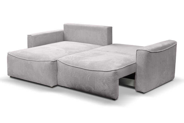 Ecksofa Lilly Cordbezug grau