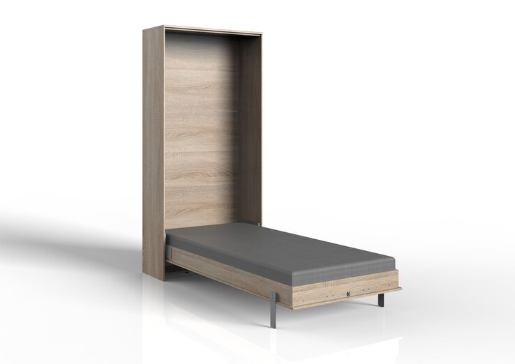 Wandklappbett Juist vertikal Eiche Sägerau NB 152x213x43 cm