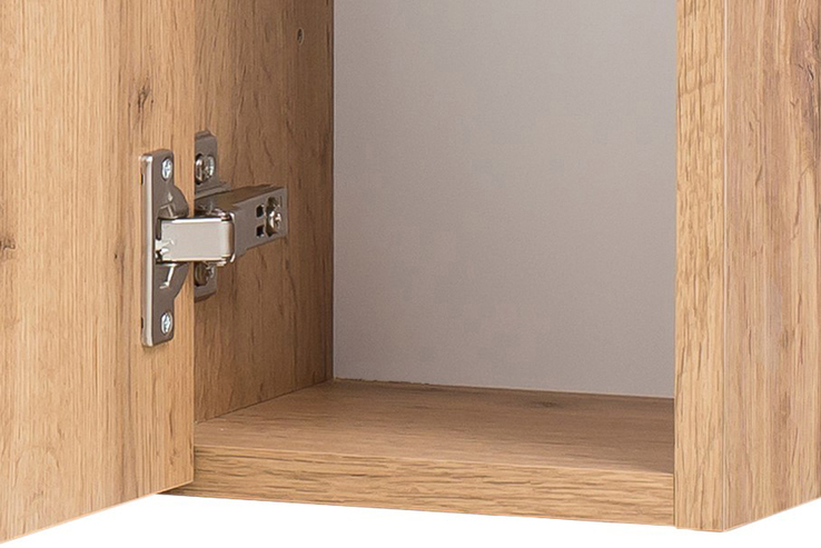 Spiegelschrank Gent weiß/braun B/H/T 60x64x20 cm
