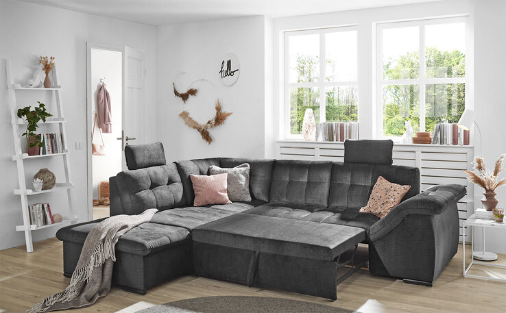 Ecksofa Estrella 217 x 283 cm anthrazit