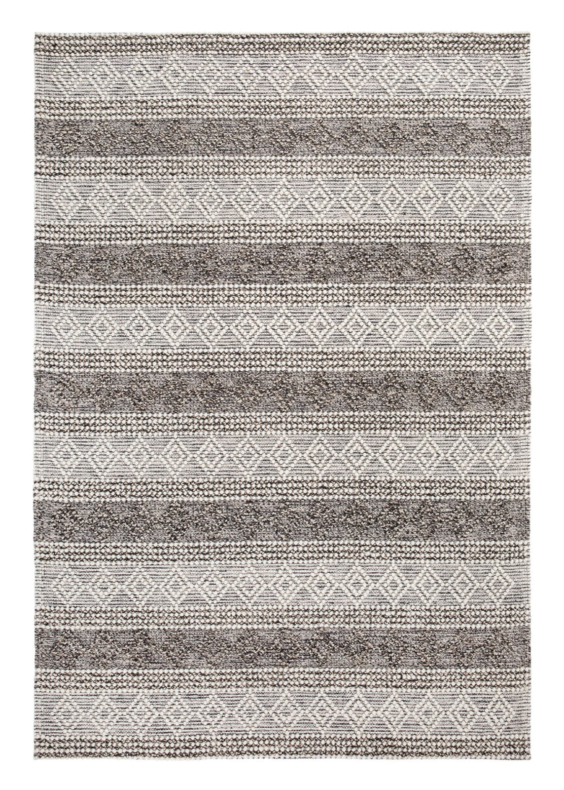 Teppich Kelim Malmö 70 x 140 cm Braun/Grau