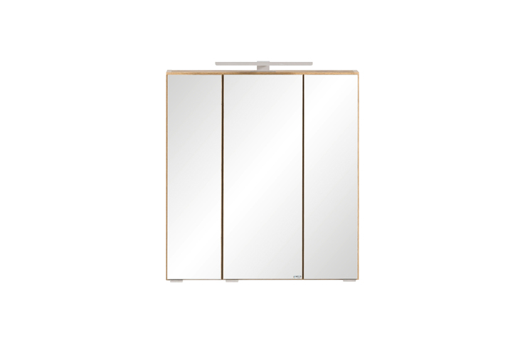 Spiegelschrank Gent weiß/braun B/H/T 60x64x20 cm