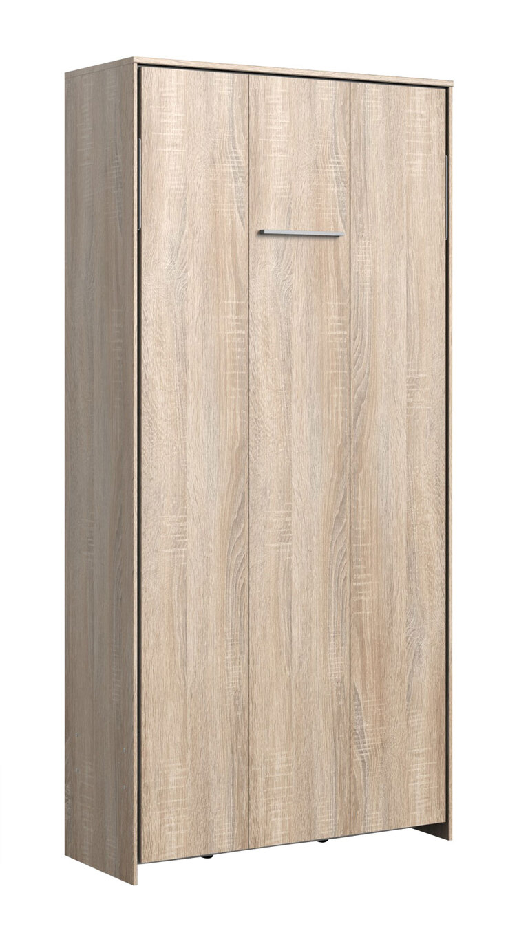 Wandklappbett Juist vertikal Eiche Sägerau NB 152x213x43 cm