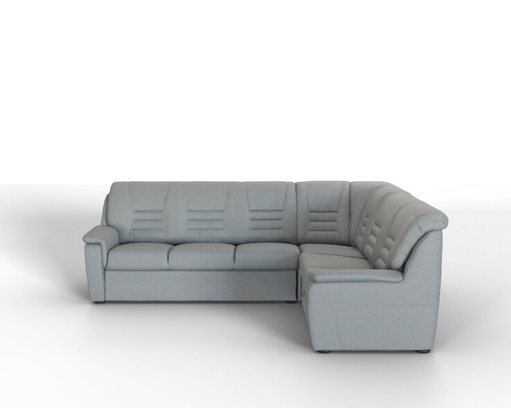 Ecksofa Merlin Lederlook 280x98x222 cm grau