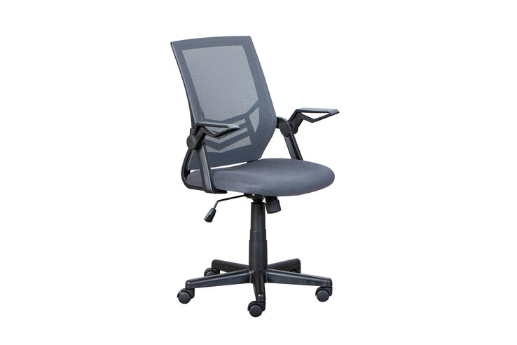 Drehstuhl Ludwig grau/schwarz 57 x 90,5-100 x 59,9 cm