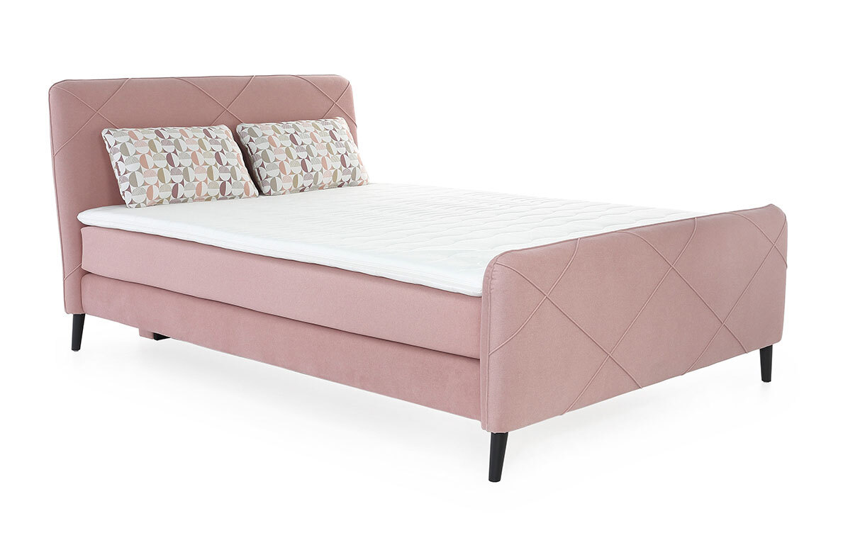 Boxspringbett Emia 140x200 cm rosa