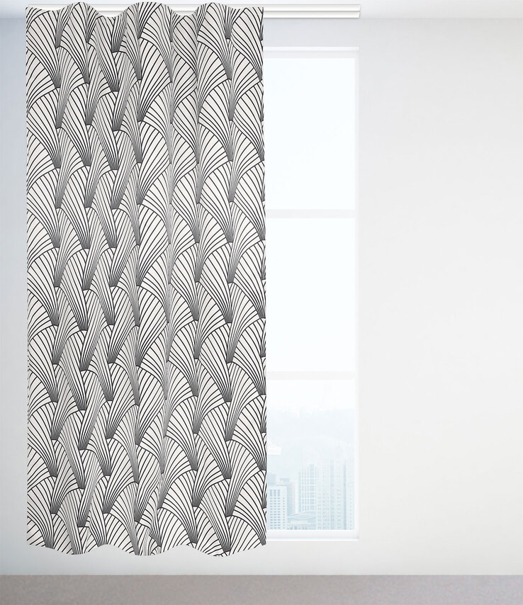 Kombivorhang Oslo 2er-Set 140 x 235 cm schwarz/weiß