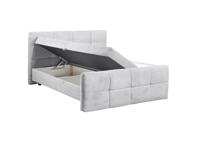 Polsterbett Tijuana 180x117x225 cm Bezug Cord grau