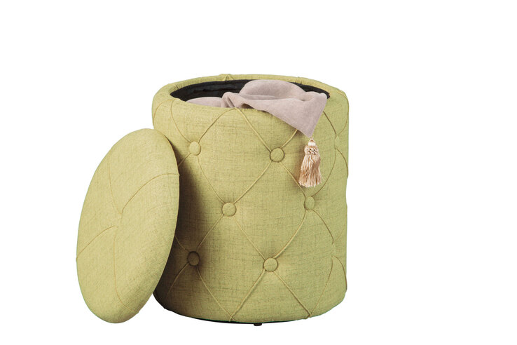 Hocker Romeo gelbgrün 34 x 40 x 34 cm