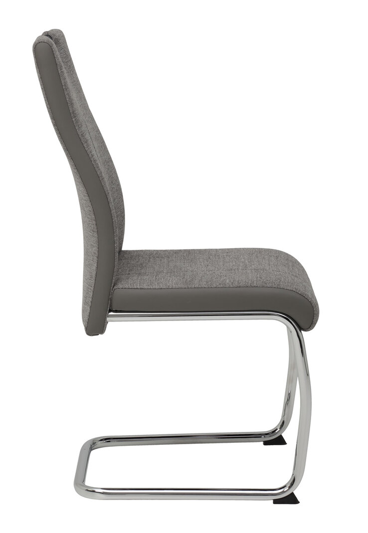 Stuhl ALINA, 2er-Set, mit Steppnähten grau, ca. 59 x 43 x 98 cm