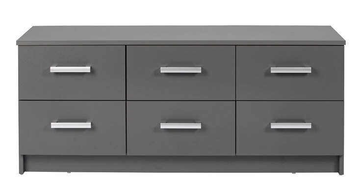 Kommode Robert 6 grau 121,8 x 50,8 x 40 cm