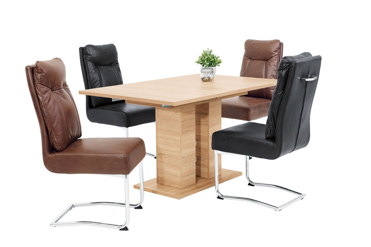 Stuhl Brenda S Textilbezug Grau 46x103x66 cm