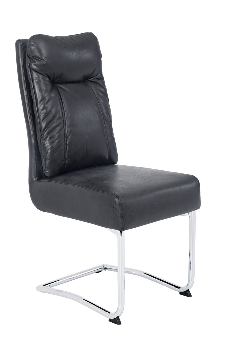 Stuhl Brenda S Textilbezug Grau 46x103x66 cm
