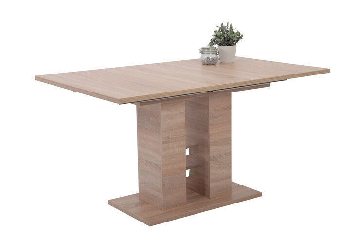 Tischgruppe Ulla 5-teilig Sonoma Eiche Optik/Microfaser Schlamm