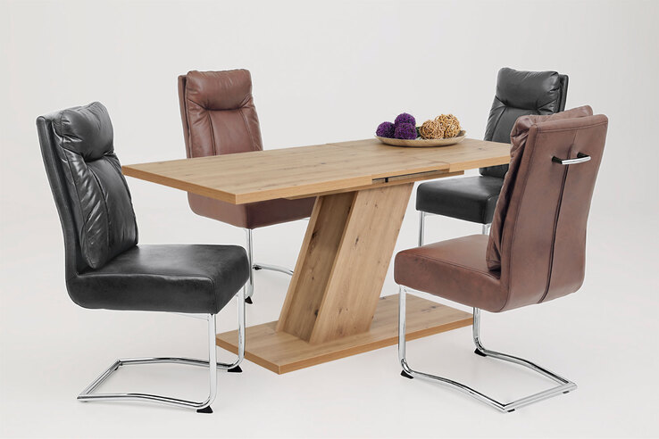 Stuhl Brenda S Textilbezug Braun 46x103x66 cm