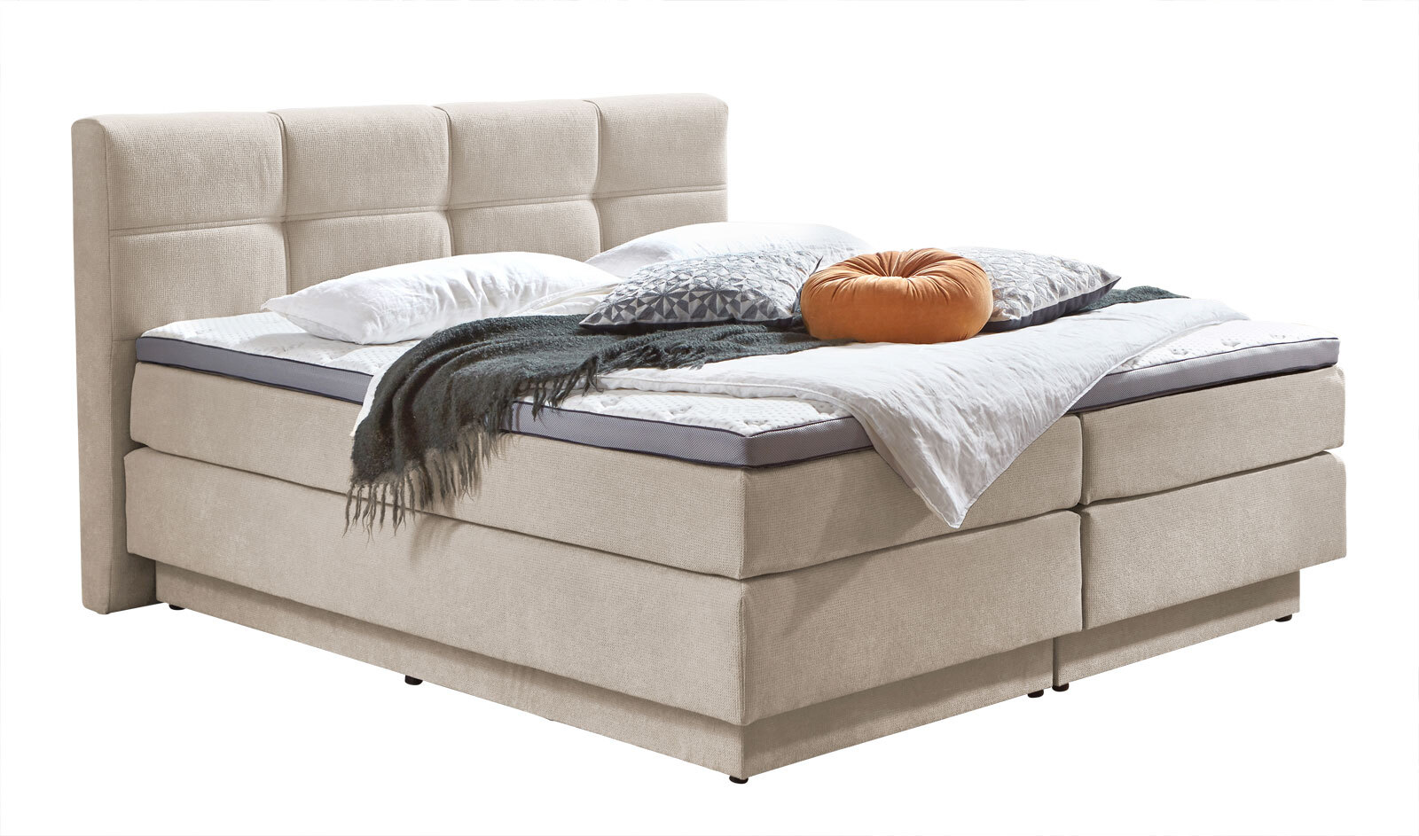 Boxspringbett Portage, Farbton Natur, 160 x 200 cm