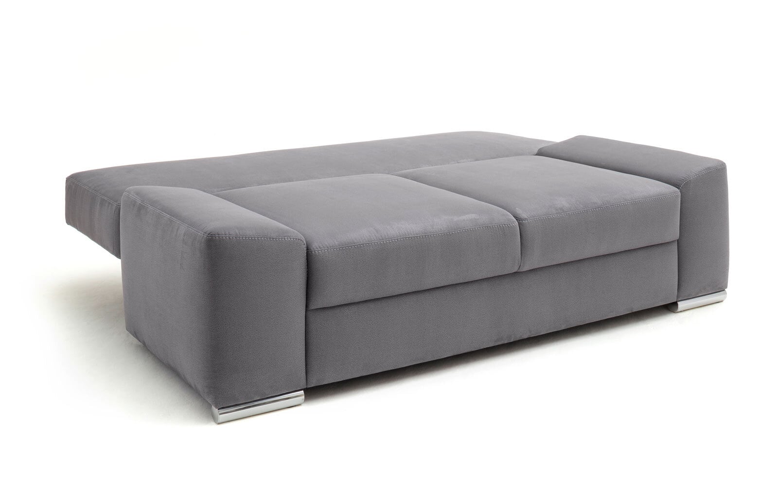 Schlafsofa Kathy de Luxe 207 x 102 cm Stoffbezug Grau