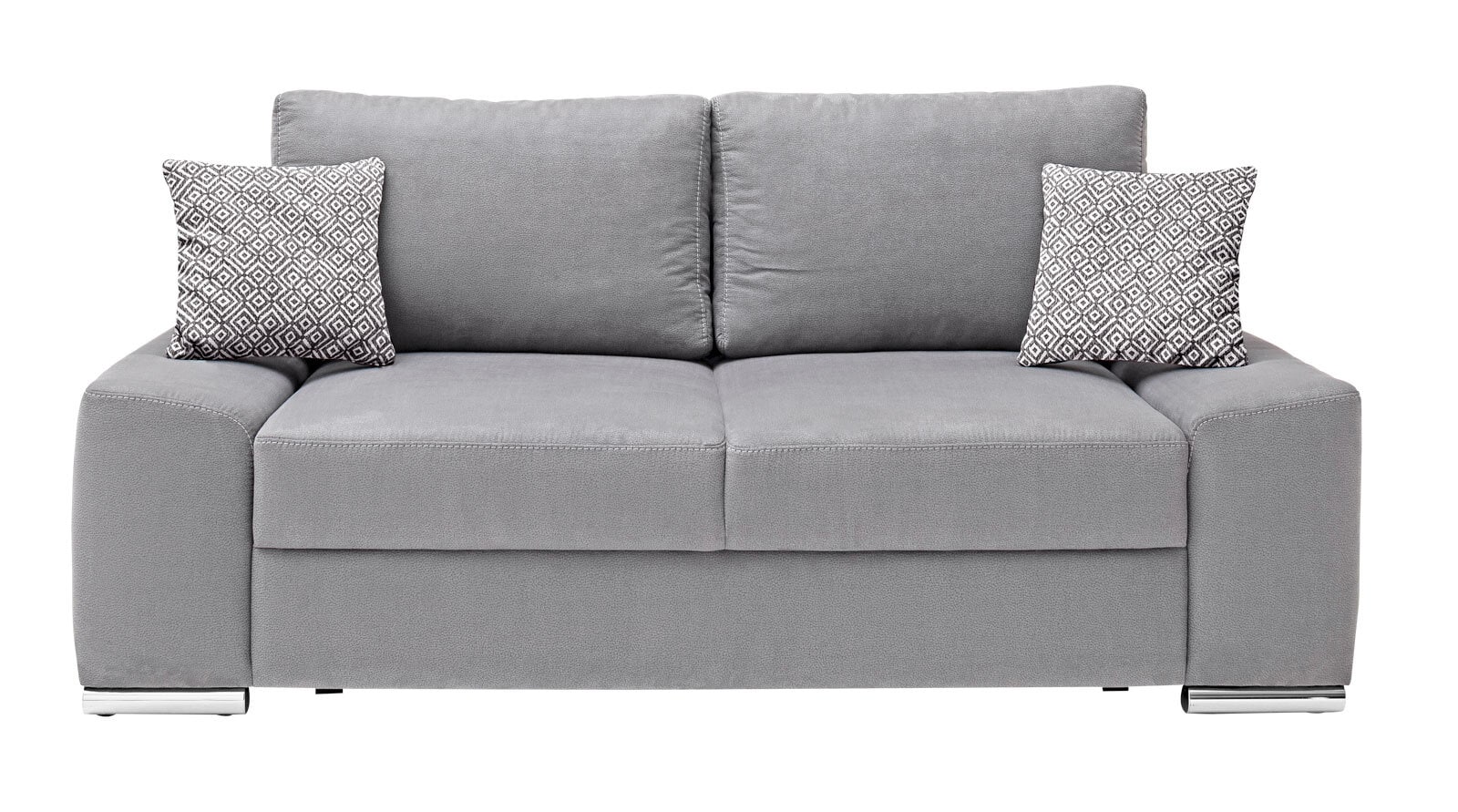 Schlafsofa Kathy de Luxe 207 x 102 cm Stoffbezug Grau