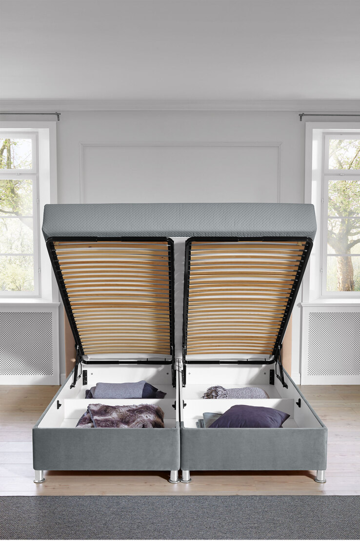 Komfort-Polsterbett Diamond Grau 180x200 cm